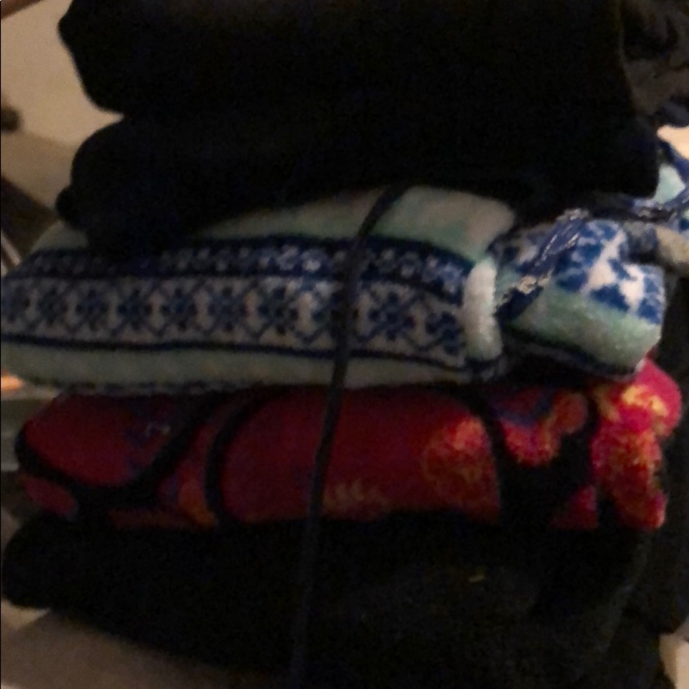 Pj bottoms x4 and a panda onesie.